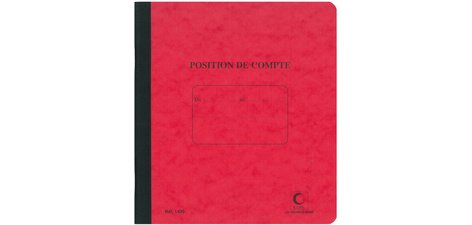 Cahier piqué 'Position de compte', 210 x 190 mm