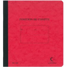 Cahier piqué 'Position de compte', 210 x 190 mm