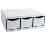 Module de classement Toolbox 3 tiroirs Office - Gris lumière