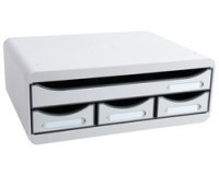 Module de classement Toolbox 4 tiroirs Office - Gris lumière
