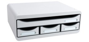 Module de classement Toolbox 4 tiroirs Office - Gris lumière