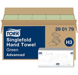 TORK Essuie-mains, 248 x 230 mm, pli en Z, vert