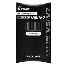 Recharge pilot roller v5 et v7 niveau encre liquide visible, régulateur de débit coloris vert set de 3 unités