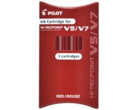 Cartouches d'encre pour Stylo roller V5/V7, rouge