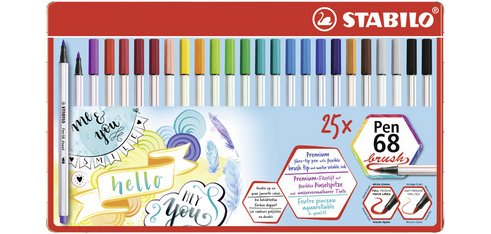 Feutre pinceau Pen 68 brush, étui en métal de 15