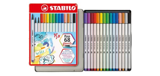 Feutre pinceau Pen 68 brush, étui en métal de 25