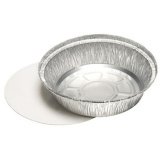 Coupelle en aluminium rond, avec couvercle, 1.000 ml