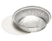 Coupelle en aluminium rond, avec couvercle, 700 ml