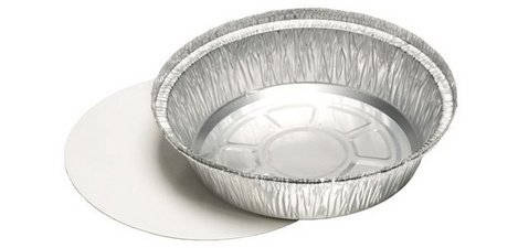 Coupelle en aluminium ronde, avec couvercle