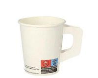 Kartonnen beker met handvat 0,2 l, wit