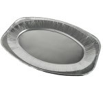 Plat de service en aluminium, ovale, 430 x 290 mm