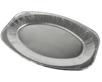 Plat de service en aluminium, ovale, 430 x 290 mm