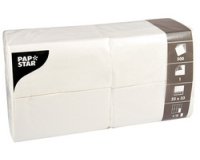 Servetten Bistrot 330 x 330 mm enkel gevouwen wit