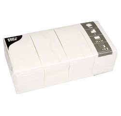 Serviettes Bistro, 330 x 330 mm, 2 couches, blanc