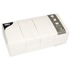 Serviettes Bistro, 330 x 330 mm, 2 couches, blanc