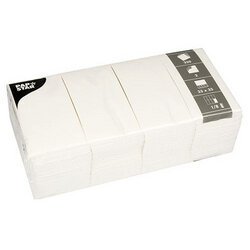 Serviettes Bistro, 330 x 330 mm, 2 couches, blanc