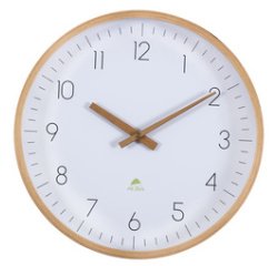 Wandklok in hout 'HORTREE' met quartz