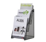 Porte-brochures de table 'MESHPREZA5', A5 portrait,noir