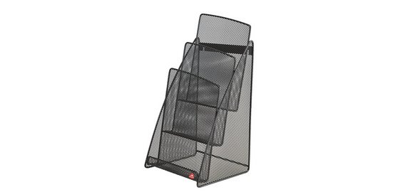 Tabletop brochure holder 'MESHPREZA5', A5 portrait, black