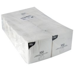 Servetten, 330 x 330 mm, 1 laag, wit