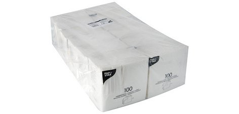 Serviette, 330 x 330 mm, 1 couche, blanc