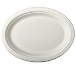 Sugarcane "pure" oval plate, 260 x 220 mm