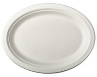 Sugarcane "pure" oval plate, 260 x 220 mm