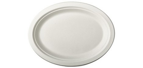 Assiette en canne à sucre 'pure', ovale, 260x220 mm