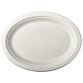 Sugarcane "pure" oval plate, 260 x 220 mm