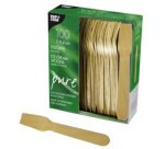 Cuillère à glace en bois naturel - Lot de 100