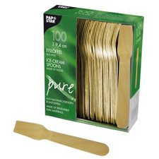 Cuillère à glace en bois 'pure', longueur: 94 mm