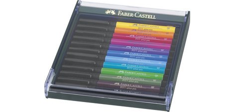 FABER-CASTELL Feutre PITT artist pen, ètui de 12