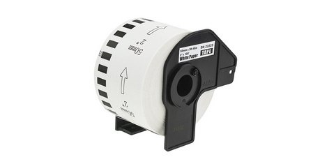 Etiketten op rol papier 62 mm x 30,48 m wit