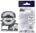 rillstab Cassette à ruban, noir/blanc, 12 mm x 8 m