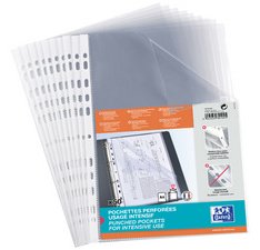 Pochette perforée Standard, A4, PP, transparent