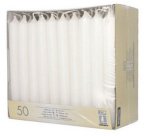 Bougie de table, 21 mm, pack de 50 , blanc