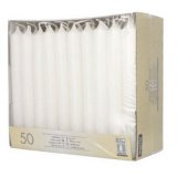 Bougie de table, 21 mm, pack de 50 , blanc