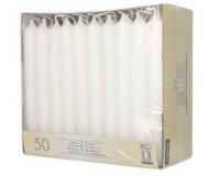 Bougie de table, 21 mm, pack de 50 , blanc