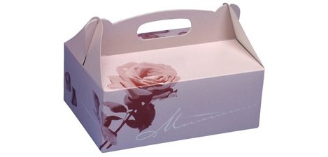 Cake box with handle, 200 x 130 x 90mm