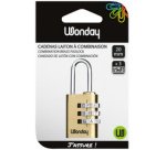 Cadenas à combinaison, en laiton, 20 mm