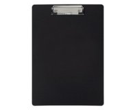 Porte-bloc à pince en plastique PP, A4, noir