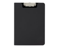 En_porte-bloc a pince, a4, en plastique, noir