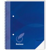 Cahier spirale 'Business blau', A5, quadrillé
