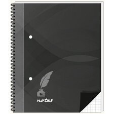 Cahier spirale 'notes carbon black',A5, quadrillé