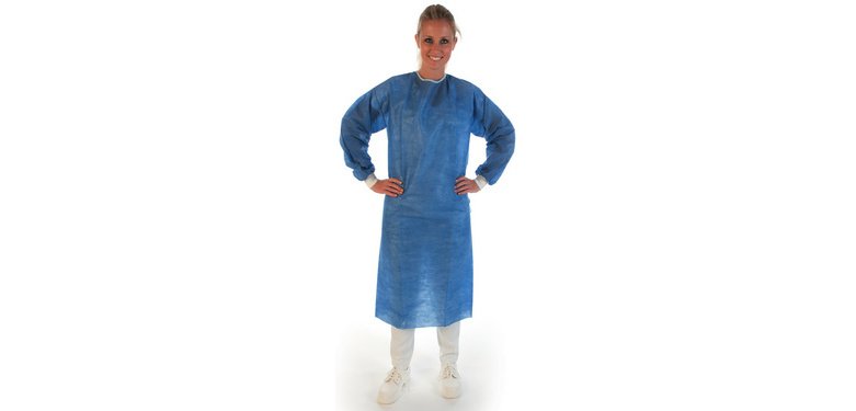 Chirurgische SMS-Kittel, blau, L