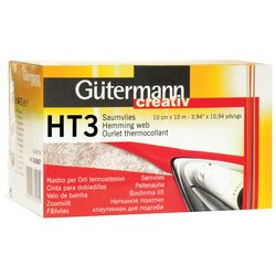 Gütermann Ourlet thermocollant HT3, 100 mm x 10 m, blanc