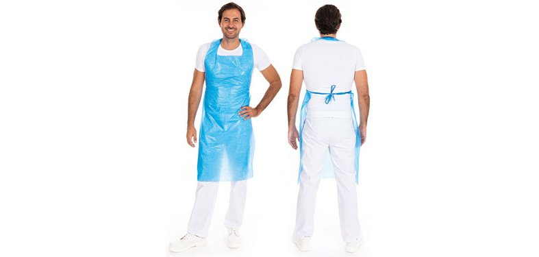 Tablier LDPE usage unique, bouchardé