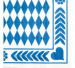 Serviette à motif 'Bleu bavarois', 400 x 400 mm