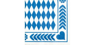 Serviette à motif 'Bleu bavarois', 400 x 400 mm