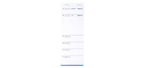 Restaurant duplicate note book 25 sheets - 9,5x26cm